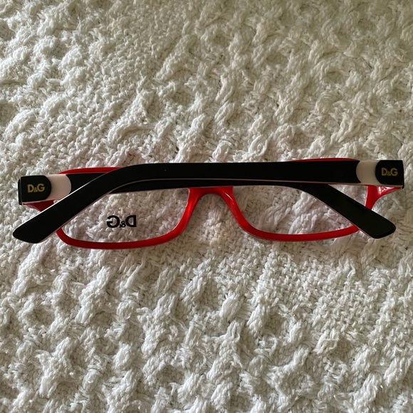 DOLCE & GABBANA Ladies Eyeglasses D & G 1178 Black Red 52~16~130 - Picture 2 of 5
